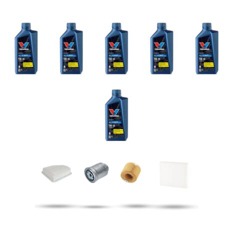 Kit tagliando 4 FILTRI e 6L OLIO compatibile con Toyota Rav 4 III 2.2 D-4D 130kw Dal 2005