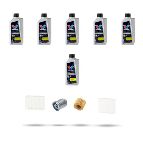 Kit tagliando 4 FILTRI e 6L OLIO compatibile con Toyota Rav IV 2.0 D4-D 91kw Dal 2012