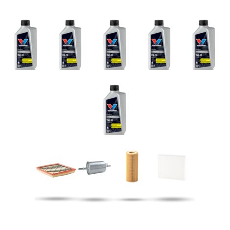Kit tagliando 4 FILTRI e 6L OLIO compatibile con Volvo C30 2.4 125Kw dal 2006 al 2010