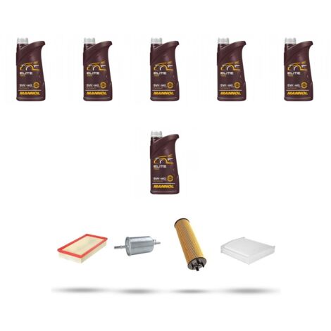 Kit tagliando 4 FILTRI e 6L OLIO compatibile con Volvo C70 I 2.0 Turbo 120Kw dal 2000 al 2005