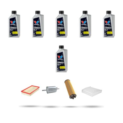 Kit tagliando 4 FILTRI e 6L OLIO compatibile con Volvo C70 I 2.0 Turbo 120Kw dal 2000 al 2005