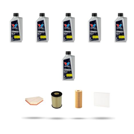 Kit tagliando 4 FILTRI e 6L OLIO compatibile con Volvo C70 II 2.0 D3 110kw Dal 2010