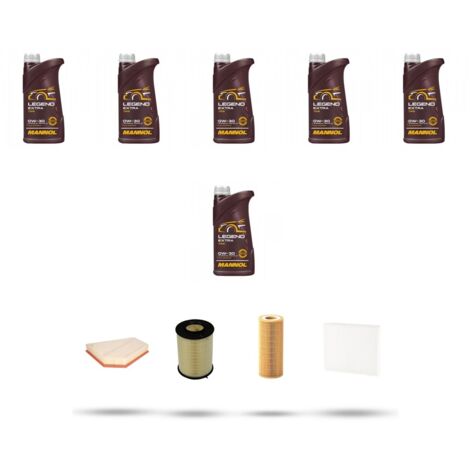 Kit tagliando 4 FILTRI e 6L OLIO compatibile con Volvo C70 II 2.0 D4 130kw Dal 2010
