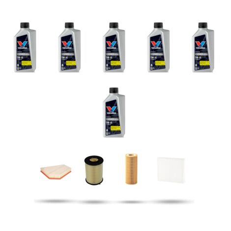 Kit tagliando 4 FILTRI e 6L OLIO compatibile con Volvo C70 II 2.0 D4 130kw Dal 2010