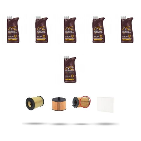 Kit tagliando 4 FILTRI e 6L OLIO compatibile con Volvo C70 II 2.0 Diesel 100kw Dal 2008