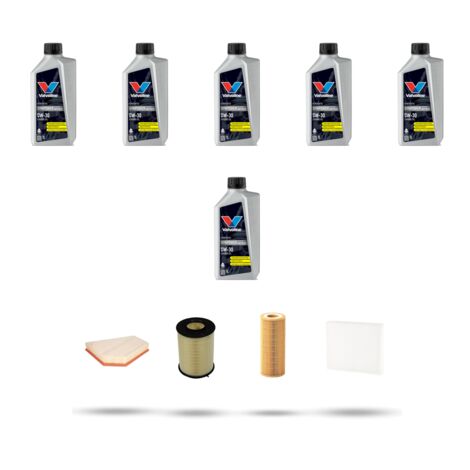 Kit tagliando 4 FILTRI e 6L OLIO compatibile con Volvo C70 II 2.4 Diesel 120kw Dal 2007