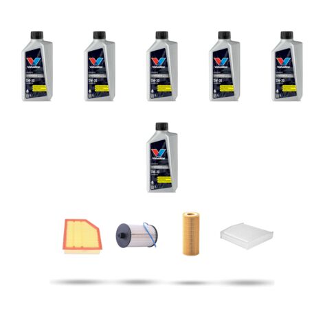 Kit tagliando 4 FILTRI e 6L OLIO compatibile con Volvo S60 2.4 D 92Kw dal 2005 al 2010
