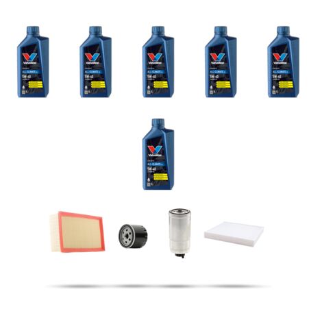 Kit tagliando 4 FILTRI e 6L OLIO compatibile con Volvo S70 2.5 Tdi 103kw dal 1997
