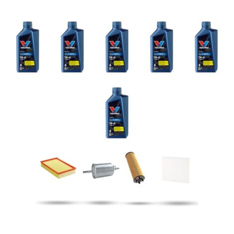 Kit tagliando 4 FILTRI e 6L OLIO compatibile con Volvo S80 2.0 Turbo 132Kw dal 1999 al 2006