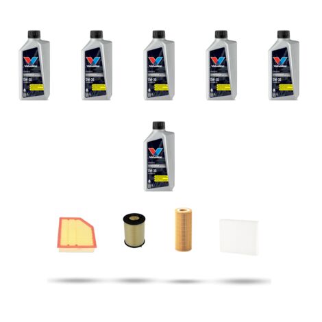 Kit tagliando 4 FILTRI e 6L OLIO compatibile con Volvo S80 II 2.0 D3 120kw Dal 2010