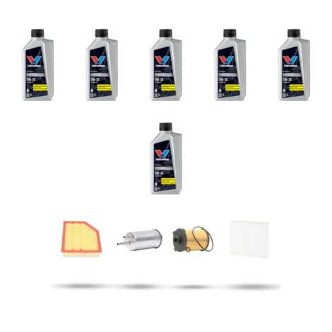 Kit tagliando 4 FILTRI e 6L OLIO compatibile con Volvo V40 II V40 Cross Country Dal 1.5 T2 90kw 2015