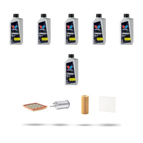 Kit tagliando 4 FILTRI e 6L OLIO compatibile con Volvo V40 II V40 Cross Country Dal 2.5 T5 183kw dal 2014