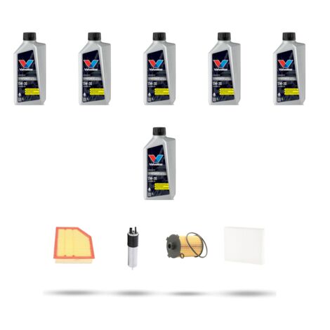 Kit tagliando 4 FILTRI e 6L OLIO compatibile con Volvo V60 II 2.0 D3 110kw Cross Country Dal 2018