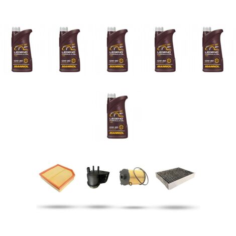Kit tagliando 4 FILTRI e 6L OLIO compatibile con Volvo XC40 2.0 D4 AWD 140Kw dal 2017