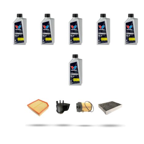 Kit tagliando 4 FILTRI e 6L OLIO compatibile con Volvo XC40 2.0 D4 AWD 140Kw dal 2017