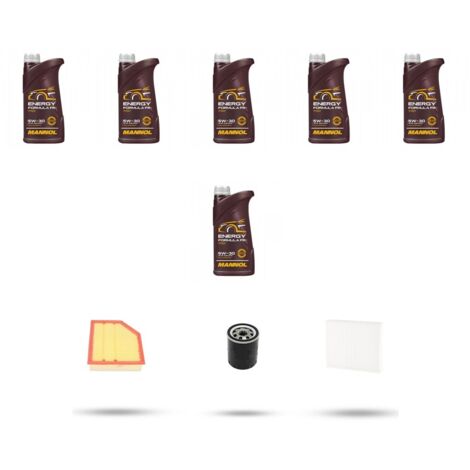 Kit tagliando 4 FILTRI e 6L OLIO compatibile con Volvo XC60 2.0 T5 177kw Dal 2010
