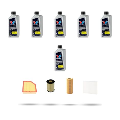 Kit tagliando 4 FILTRI e 6L OLIO compatibile con Volvo XC60 2.4 D4 140kw Dal 2015