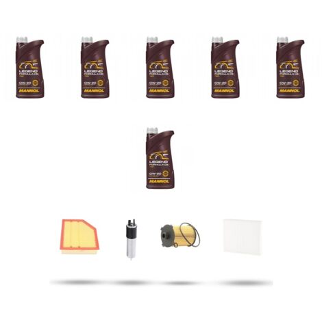 Kit tagliando 4 FILTRI e 6L OLIO compatibile con Volvo XC60 II 2.0 B5 Mild-Hybrid 173kw Dal 2019