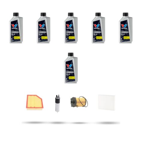 Kit tagliando 4 FILTRI e 6L OLIO compatibile con Volvo XC60 II 2.0 D4 120kw Dal 2018