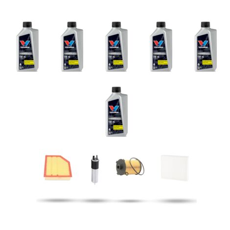 Kit tagliando 4 FILTRI e 6L OLIO compatibile con Volvo XC60 II 2.0 D5 173kw Dal 2017