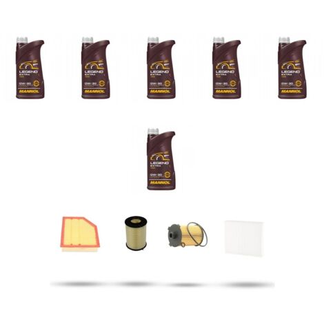 Kit tagliando 4 FILTRI e 6L OLIO compatibile con Volvo XC70 II 2.4 D5 162kw dal 2015