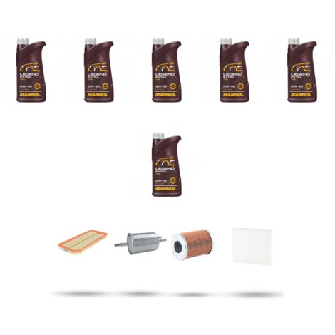 Kit tagliando 4 FILTRI e 6L OLIO compatibile con Volvo XC90 2.5 T 154Kw dal 2012 al 2014
