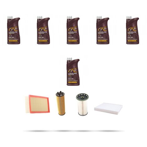 Kit tagliando 4 FILTRI e 6L OLIO compatibile con Vw Caddy V (SB) 2.0 TDI 90kw Dal 2021