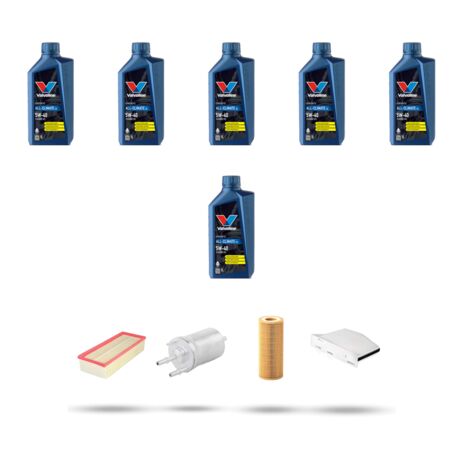 Kit tagliando 4 FILTRI e 6L OLIO compatibile con Vw New Beetle / Cabrio (5C) 2.05 V5 125kw Dal 2011 al 2019