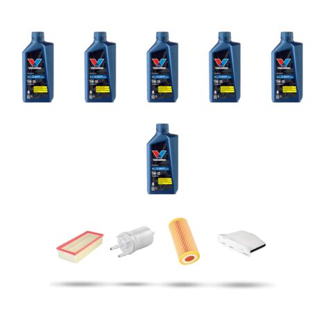 Kit tagliando 4 FILTRI e 6L OLIO compatibile con VW Scirocco III (1K8) 2.0 TFSI 132kw Dal 2014