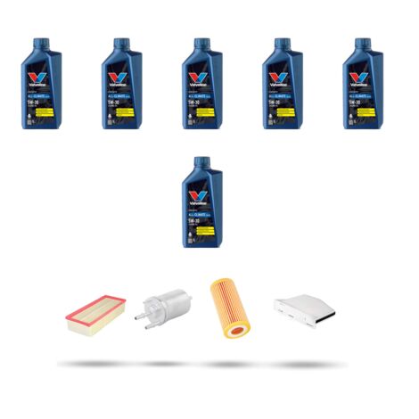 Kit tagliando 4 FILTRI e 6L OLIO compatibile con VW Scirocco III (1K8) 2.0 TFSI 162kw Dal 2014