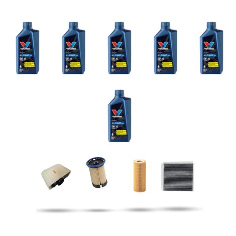 Kit tagliando 4 FILTRI e 6L OLIO compatibile con Vw Touareg III 3.0 TDI (CR) 183Kw dal 2018