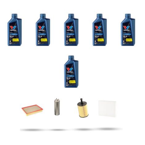 Kit tagliando 4 FILTRI e 6L OLIO compatibile con Vw Transporter 1.9 TDI 63Kw dal 2003 al 2009