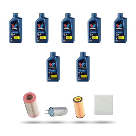 Kit tagliando 4 FILTRI e 7L OLIO compatibile con Alfa Romeo Brera (939) 2.4 jtdm 147kw dal 2005
