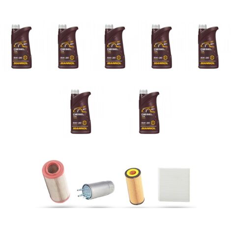 Kit tagliando 4 FILTRI e 7L OLIO compatibile con Alfa Romeo Spider (939) 2.4 Jtdm 20v 147kw dal 2007