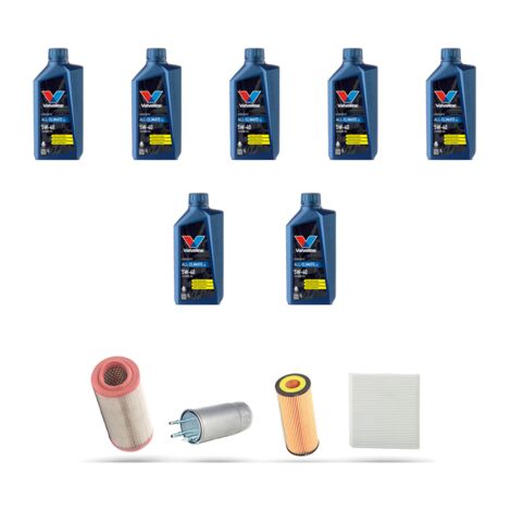 Kit tagliando 4 FILTRI e 7L OLIO compatibile con Alfa Romeo Spider (939) 2.4 Jtdm 20v 147kw dal 2007