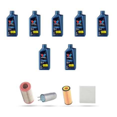 Kit tagliando 4 FILTRI e 7L OLIO compatibile con Alfa Romeo Spider (939) 2.4 jtdm 20v 154kw dal 2008