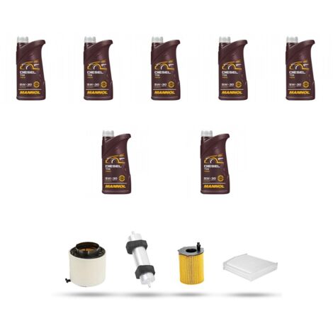 Kit tagliando 4 FILTRI e 7L OLIO compatibile con Audi A4 (B8) 3.0 tdi 180kw dal 2012