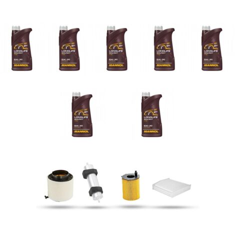 Kit tagliando 4 FILTRI e 7L OLIO compatibile con Audi A5 (8T3,8F7,8TA) 3.0 tdi 150kw dal 2011