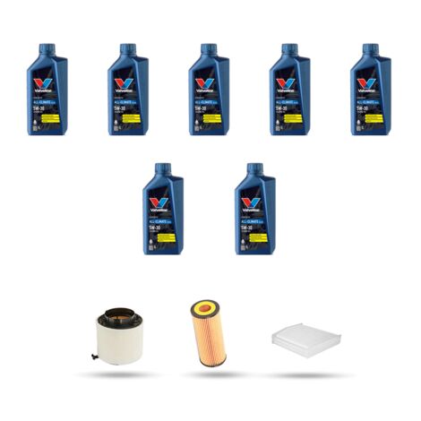 Kit tagliando 4 FILTRI e 7L OLIO compatibile con Audi A5 (8T3,8F7,8TA) 3.2 FSI 195kw dal 2007
