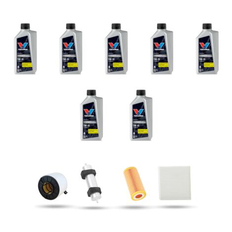Kit tagliando 4 FILTRI e 7L OLIO compatibile con Audi A5 (F53,F5P,F5A,F5F) 3.0 tdi 160kw dal 2016