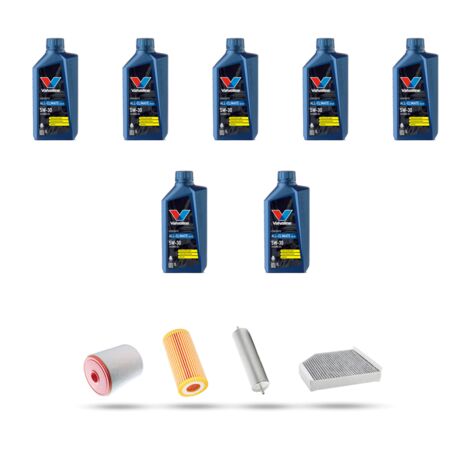 Kit tagliando 4 FILTRI e 7L OLIO compatibile con Audi A6 (C7) 3.0 tdi 200kw dal 2014