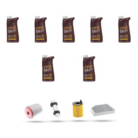 Kit tagliando 4 FILTRI e 7L OLIO compatibile con Audi A7 (4GA,4GF) 3.0 tdi 176kw dal 2011