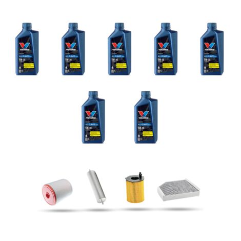 Kit tagliando 4 FILTRI e 7L OLIO compatibile con Audi A7 (4GA,4GF) 3.0 tdi 240kw dal 2014