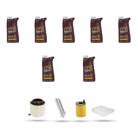 Kit tagliando 4 FILTRI e 7L OLIO compatibile con Audi Q5 (8RB) 3.0 tdi 190kw dal 2012