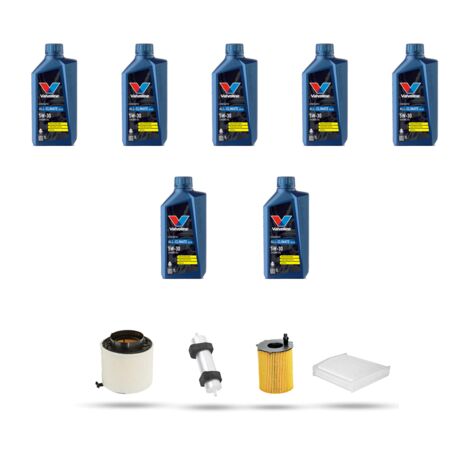 Kit tagliando 4 FILTRI e 7L OLIO compatibile con Audi Q5 (8RB) 3.0 tdi 250kw dal 2015