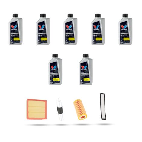 Kit tagliando 4 FILTRI e 7L OLIO compatibile con Bmw serie 3 (E46) 320i ci 125kw dal 2000