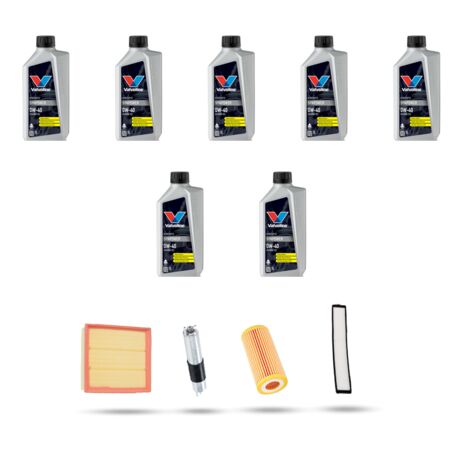 Kit tagliando 4 FILTRI e 7L OLIO compatibile con Bmw serie 3 (E46) 325 ti 141kw dal 2001