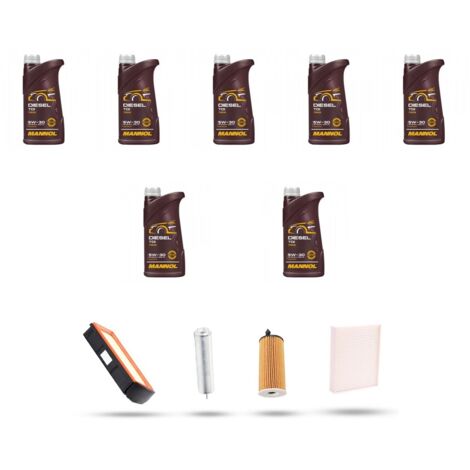 Kit tagliando 4 FILTRI e 7L OLIO compatibile con Bmw serie 3 (F30, F80,F31) 330dX 230kw dal 2013