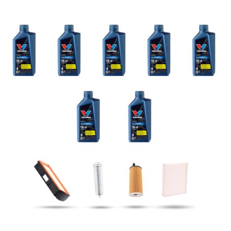 Kit tagliando 4 FILTRI e 7L OLIO compatibile con Bmw serie 3 Gt (F34) 330d 210kw dal 2015