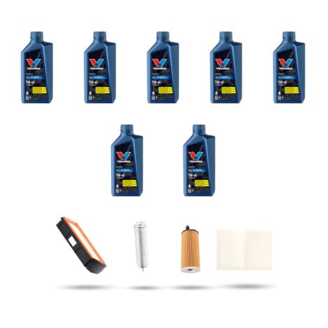 Kit tagliando 4 FILTRI e 7L OLIO compatibile con Bmw serie 5 (F10, F11, F18) 530d 210kw dal 2015